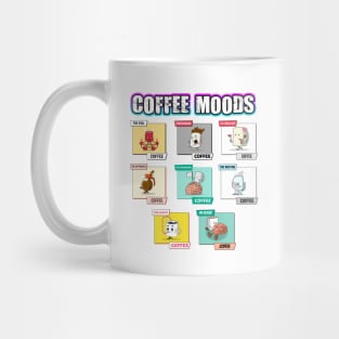 Coffee Addicts Moods Cartoon Mug